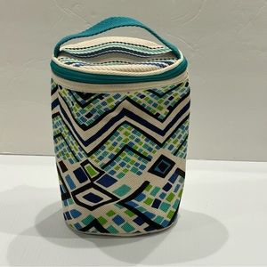 VERA BRADLEY Zip top Lotion Toiletry bag Rain Forest lined in plastic